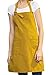 VANTOO Art Apron- Canvas Apron for Painting Shop Garden with Pockets for Women Men Chef Craftsmen Painter Artist,Yellow
