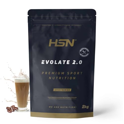HSN Aislado de Proteína de Suero CFM Evolate 2.0 (Sin Edulcorantes) | Café Moca 2Kg | Whey Protein Isolate 90% + Enzimas DigeZyme® | No Incluye Dosificador | No-GMO, Vegetariano, Sin Gluten ni Soja