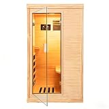 HOSAUNA Infrared Sauna 1 Person Far Infrared Saunas for Indoor Home Gym Spa