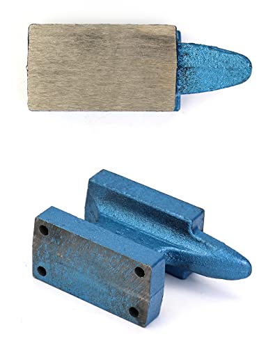 QWORK Mini Cast Iron Horn Anvil 1lb Bench Block &ndash; Compact Tool for Jewelry, Metal Craft & Model Work