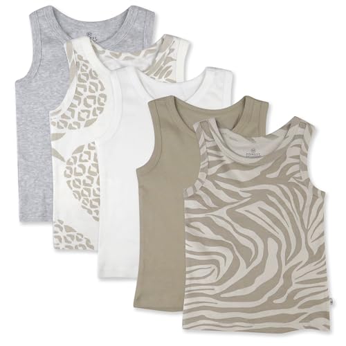 Image of HonestBaby Unisex-Baby Sleeveless Muscle T-Shirts 100% Organic Cotton for Infant Baby and Toddler Boys, Girls
