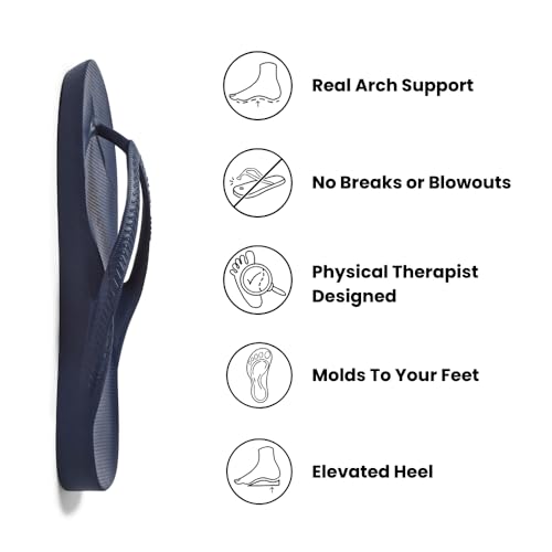 Image of Archies Arch Support Flip Flops for Men & Women - Orthotic Sandals for Plantar Fasciitis Relief - Lightweight, Cushioning, Shock-Absorbing Thong Sandals for Walking, Foot Pain & All-Day Comfort