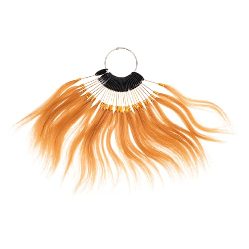 Gogogmee Echthaar Farbkarte Strähnen Echt Haar Proben zum Testen von Haarfarbe Salonpraxis Farbmuster zum Färben und Üben für Friseure Vielfältige Farbauswahl
