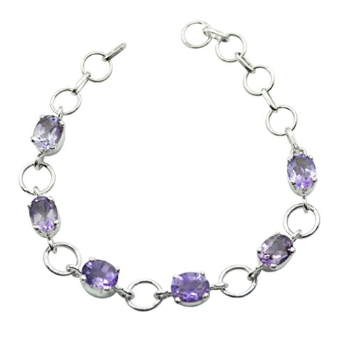 Bracelet améthyste argent 925 contre le ternissement des bijoux Gcb253