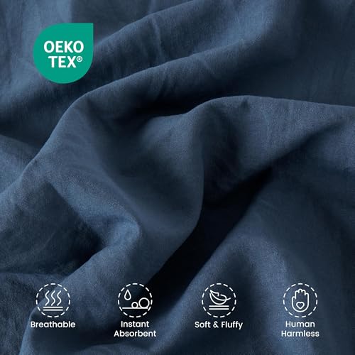SLEEP ZONE Queen Size Comforter Set, Fluffy Lightweight and Breathable Bedding Set with 1 Comforter and 2 Pillow Shams, Navy - image 3