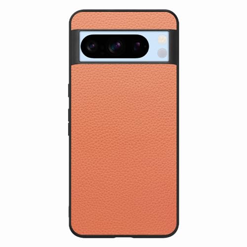 LOOF LUXURY-SHELL �{�v ���U�[ �X�}�z�P�[�X for Google Pixel 8 Pro �p �P�[�X �J�o�[ �X�g���b�v�z�[�� �V���v�� �ϏՌ� ���^ �y�� leather [�t���~���S]