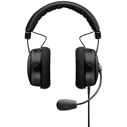 Beyerdynamic Mmx 300 Pc Gaming Digital Headset With Microphone 2Nd Generation 32 Ohms (718300) With Slappa Hardbody Pro Full Sized Headphone Case Black & Universal Wood Headphone Stand #TOP3