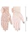 SATINIOR Lace Gloves Women Short Fingerless Floral Gloves for Tea Party Wedding Halloween(Floral,Pink)