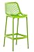 CLP Sgabello Alto Outdoor Air in Polipropilene I Sgabello Impilabile Alt. 75 CM I Sgabello Bar Carico Max 130 kg, Colore:Verde