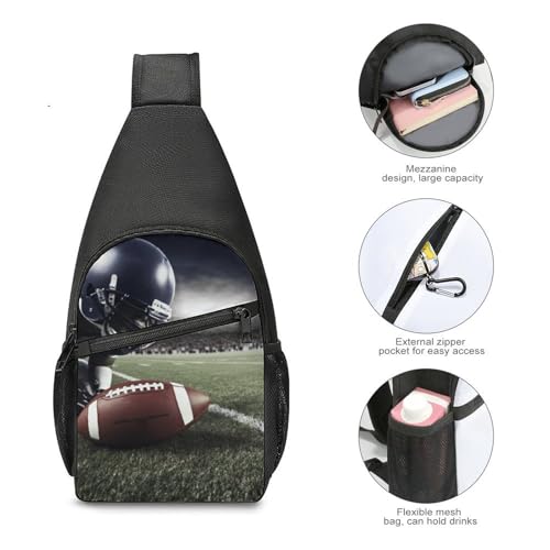 Bolso tipo Sling para fútbol americano blanco miniatura 5