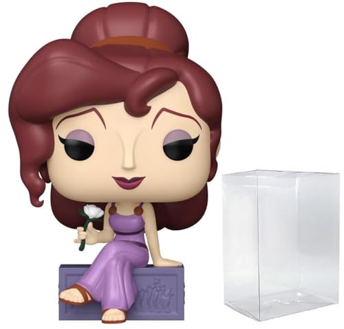 Image of POP Funko Disney: 25th Anniversary Hercules - Meg with Flower Vinyl Figure (Bundled with Compatible Box Protector Case), Multicolored, 3.75 inches