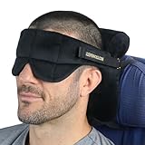 Sleeper Hold Travel Pillow - Real Sleeping Experience on Long Flights - Head Strap with Eye Mask - Super-Soft, Lightweight, Easy-to-Carry, and Machine-Washable Airplane Pillow