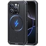 ESR for iPhone 16 Pro Phone Case, 23ft Military-Grade Drop Protection, Shock-Absorbing Rugged Cover, MagSafe Accessories Compatible, Cyber Series, Black