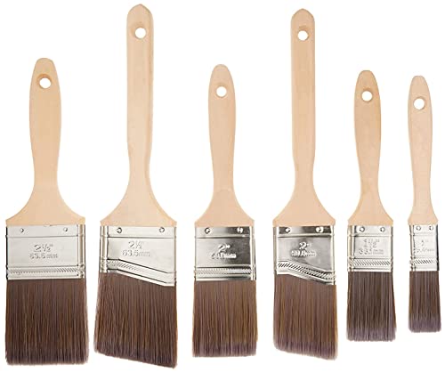 Image of ALLWAY CP6 Premium 6-Piece Paint Brush Set | Multi-Pack Set, Includes 1 inch Straight, 1.5 inch Straight, 2 inch Straight, 2.5 inch Straight, 2 inch Angular, and 2.5 inch Angular