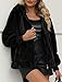 Bellivera Women Faux Fur Coat Spring Clothes Winter The Fluffy Fuzzy Sherpa Shearling Jacket with Hood 1712014 Black M