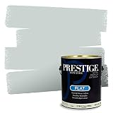 PRESTIGE Paints Exterior Paint and Primer In One, 1-Gallon, Flat, Comparable Match of Benjamin Moore* Pale Smoke*