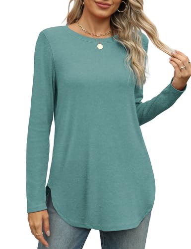 XIEERDUO Women's Casual Long Sleeve Tunic Tops 2024