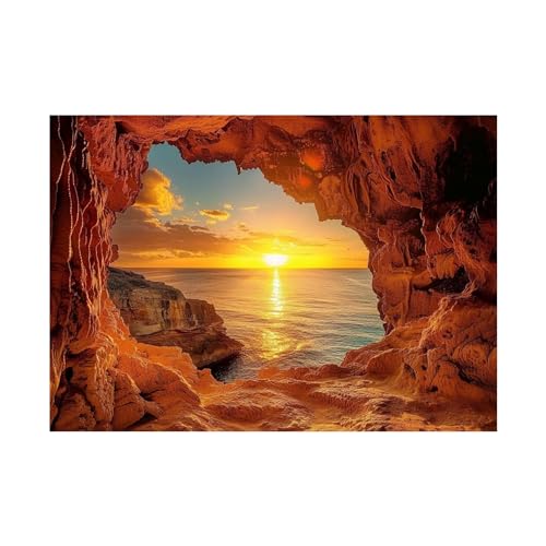 Tableau paysage coucher de soleil pour habiller un mur vide 60x80cm