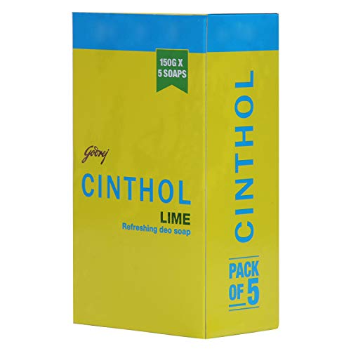 Image of Cinthol Bathing Bar, Lime, 150g (Pack of 5)