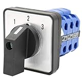 Nettogewicht: 129 g. Heschen Universal-Nockenschalter, Drehschalter, Wechselschalter, SZW26-20/123.3, 660 V, 20 A, 3 Positionen, 3 Phasen, 12 Anschlussstellen, CE