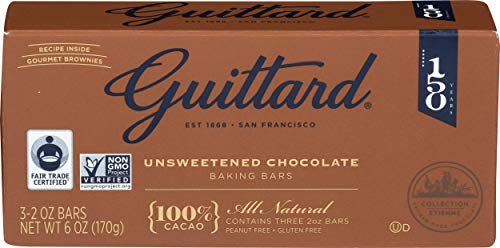 Guittard, Bar Chocolate Baking Unsweetened, 2 Ounce, 3 Pack