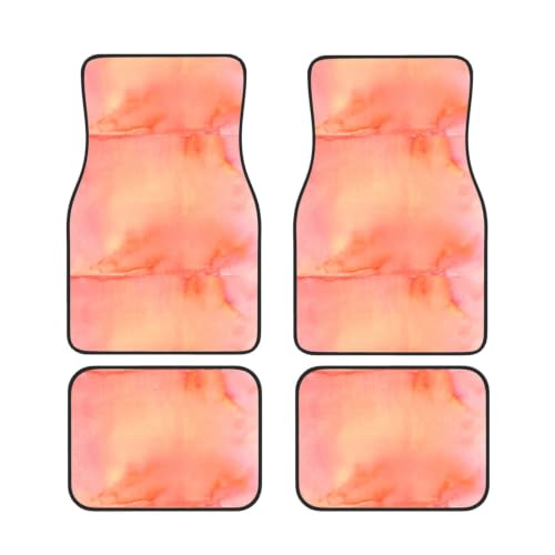 Alfombrillas para coche de neopreno lavables y antideslizantes en tonos rosa y naranja