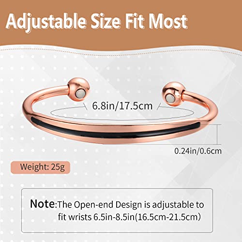 Magnetic Copper Bracelet For Women Men Adjustable To Fit Most Wrist For Men And Women-2Pck #TOP1