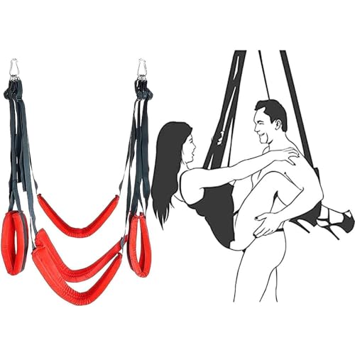 Swing suspendu en nylon, sangles de harnais de yoga avec coussins cofutables