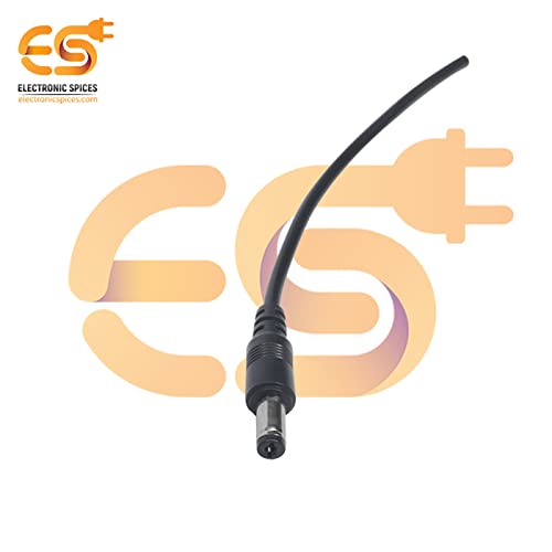 Image of Electronic Spices 5.5mm Male and 5.5mm Female Dc Pins Jack Cable Connector With Wire Pack of 5pcs