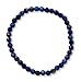 Produktbild Taddart Minerals - Blaues Armband aus dem natürlichen Edelstein Lapislazuli mit facettierten 4 mm Kugeln auf elastischem Nylonfaden aufgezogen - handgefertigt