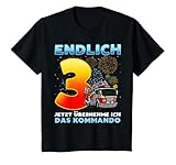 Dieses Motiv ist ideal für den 3ten Geburtstag für Kinder, die die Feuerwehr und Feuerwehrautos lieben