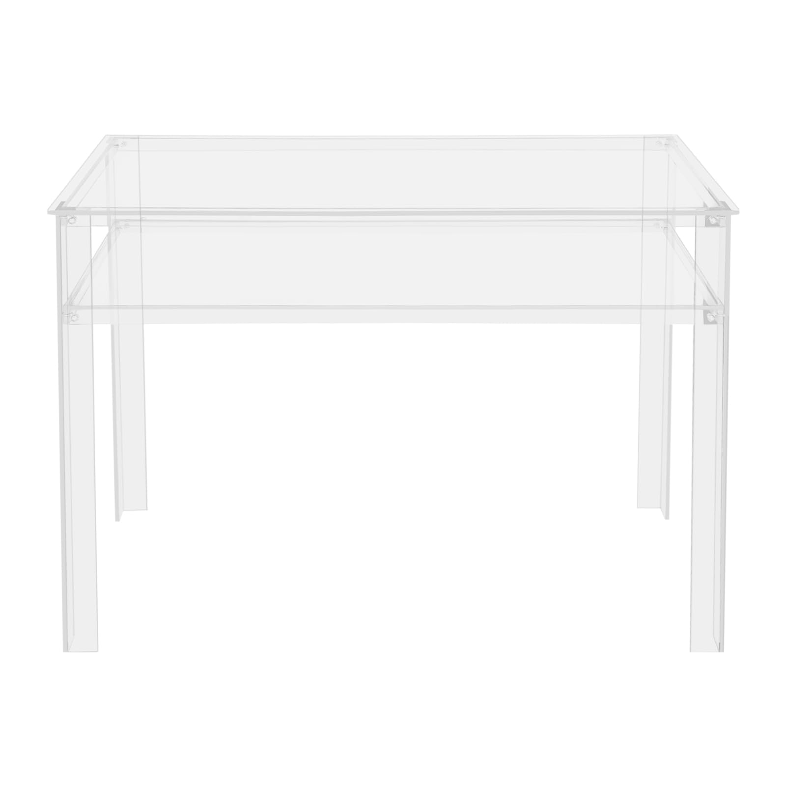 Scrivania in acrilico a 2 livelli, per computer portatile, per soggiorno, cucina, sala da pranzo, camera da letto, studio, 50 x 100 x 75 cm