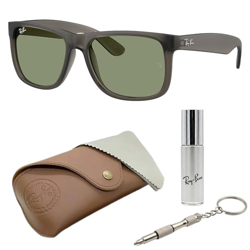 Image of Ray-Ban RB4165F JUSTIN CLASSIC LOW BRIDGE FIT Square Shape Sunglasses for Men with Official RayBan Eyewear Kit