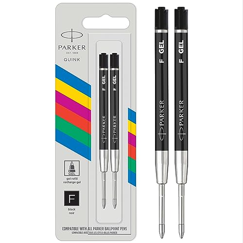 Image of Parker Jotter Originals Gel Ink Refills | Black Gel Ink Refills | Medium Tip (0.7mm) | Pack of 2