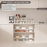 Magheo Expandable Cabinet Shelf Organizer, 2 Pack Stackable Kitchen Counter Shelf Riser, Metal Spice Rack Heavy Duty Countertop Organizer Storage for Kitchen, Pantry, Cupboard, Rv (5.9in Height,White) - Image 6