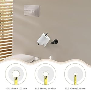 Toilet Paper Holder & Towel Ring Wall Mount, Oil Rubbed Bronze SUS 304 Stainless Steel Bathroom Hardware Set with Pivoting Toilet Paper Roll Holder Wall Mount for Bathroom Toilet Paper Holder Towel Ring Wall Mount Oil Rubbed Bronze SUS 304 Stainless Steel Bathroom Hardware Set with Pivoting Toilet Paper Roll Holder Wall Mount for Bathroom