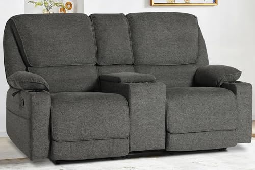 KIGOTY Loveseat Recliner Sofa,2 Seat Reclining Loveseat,Manual Recliner Sofa,Home Theater Seating...