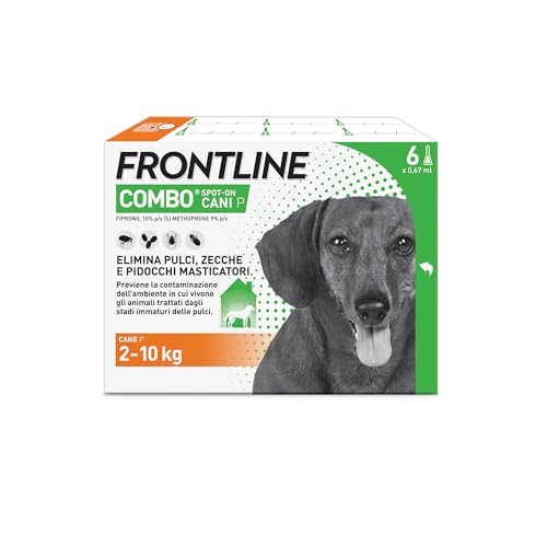 FRONTLINE Combo, 3+3 Pipette, Cane Taglia S (2-10 kg),...