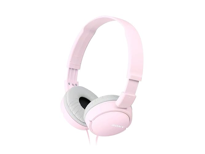 Sony ZX Series Wired On-Ear Headphones, Pink MDR-ZX110 - Pink - No Mic
