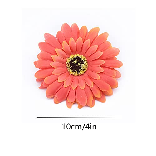 Alpertie 50PCS Fake Flower Heads in Bulk, Artificial Daisy Heads Gerbera Flowers Head for Crafts Home Wedding Decoration DIY Wreath Decor (8 Colors Mixed)