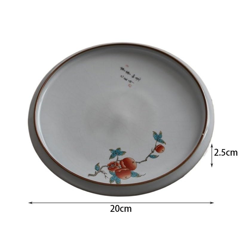 Taca do serwowania taca do jadalni uchwyt na garnek do pieca izolacyjna ceramiczna taca na naczynia okrągła taca na suchy zaparzanie pęknięcie lód taca na herbatę uchwyt na garnek taca taca do