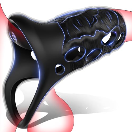 Penisring Vibrator Sex Spielzeug für die Männer, Penisringe mit 10 Vibrations für Penis Hoden Perineum, Penis Ring Sex Spielzeug für die Paare Cockring Männer Sexspielzeug