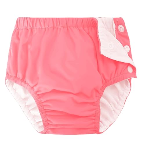 Image of Baby Newborn Reusable Swim Diapers Washable Toddler Unisex Swim Diaper Infant Swimming Diapers Pink, 0-3 Months