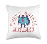 West Virginia Mothmen Varsity Team Funny Cryptid Throw Pillow