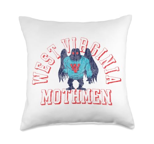West Virginia Mothmen Varsity Team Funny Cryptid Throw Pillow