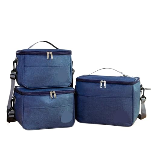 XCTDSVAH Bolsa Termica Porta Alimentos Bolsa De Almuerzo Con Aislamiento Impermeable, Gran Capacidad, Térmica, Correa Hombro Ajustable, Gruesa, 1 Ud(Blue,M)