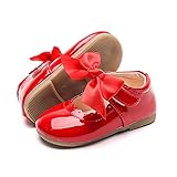 E-FAK Baby Girls Mary Jane Flats with Bowknot Non-Slip Toddler First Birthday Outfit Girl First...