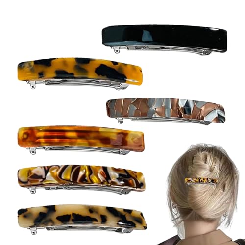 Horquillas para el pelo | 6 pasadores gruesos para cabello grueso - Mujeres, Accesorios de antideslizantes para estudiantes, viajes, playa, boda y adolescencia