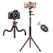 Orthland Trípode para Movil, Flexible Tripode Portátil Pulpo Mini Trípode con Cabezal Bola Giratorio 360° y Tornillo Universal de 1/4 Pulgadas con Mando Bluetooth para iPhone Samsung Huawei Gopro