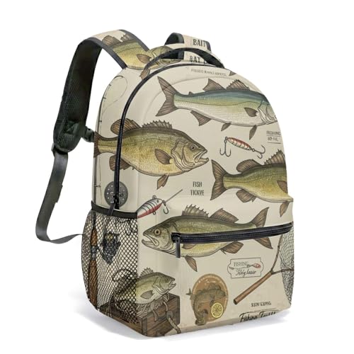 Mochila vintage con estampado de barco pirata, bandera de calavera, cofre del tesoro, boceto, mapa náutico dibujado a mano, bolsa de armas antiguas, 04., L, Casual